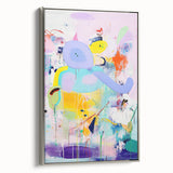 Canvas Art for Kids - Abstract Elephant Nursery Wall Decor