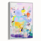 Canvas Art for Kids - Abstract Elephant Nursery Wall Decor