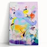 Canvas Art for Kids - Abstract Elephant Nursery Wall Decor