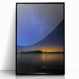 Framed acrylic artwork showcasing a stunning black landscape design, ideal for modern home decor. The piece features vibrant colors and sharp details, enhancing any interior space.