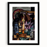 Modern Still Life with Candle - Contemporary Art Print for Trendy Decor