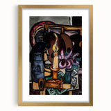 Modern Still Life with Candle - Contemporary Art Print for Trendy Decor