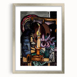 Modern Still Life with Candle - Contemporary Art Print for Trendy Decor