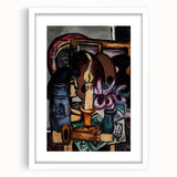 Modern Still Life with Candle - Contemporary Art Print for Trendy Decor