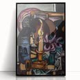 Modern Still Life with Candle - Contemporary Art Print for Trendy Decor