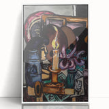 Modern Still Life with Candle - Contemporary Art Print for Trendy Decor
