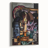 Modern Still Life with Candle - Contemporary Art Print for Trendy Decor