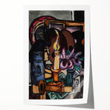 Modern Still Life with Candle - Contemporary Art Print for Trendy Decor