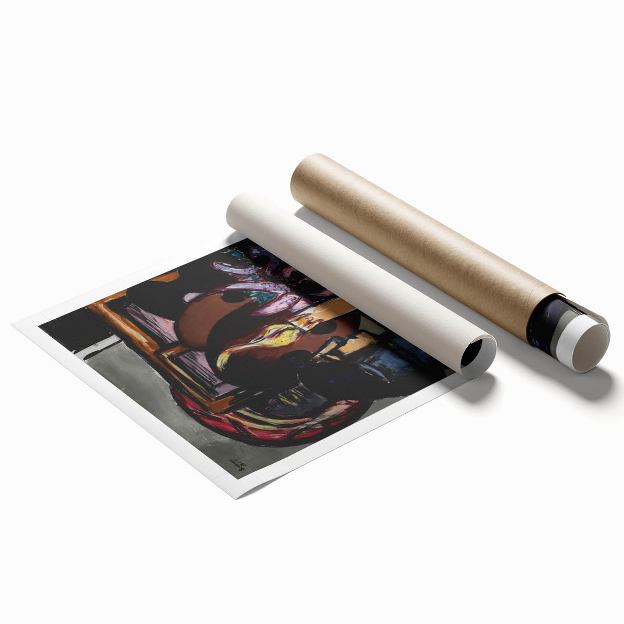 Modern Still Life with Candle - Contemporary Art Print for Trendy Decor