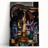 Modern Still Life with Candle - Contemporary Art Print for Trendy Decor