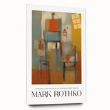 Large abstract wall art in red and orange hues on acrylic glass, ideal for modern bedroom or dining room ambiance.