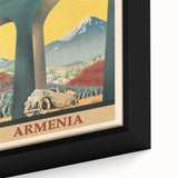 Armenia Retro Travel Poster | Vintage Mountain and Car Print
