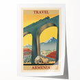 Armenia Retro Travel Poster | Vintage Mountain and Car Print