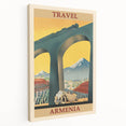 Armenia Retro Travel Poster | Vintage Mountain and Car Print