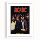 Retro AC/DC Highway to Hell Poster - Vintage 1979 Tour Wall Art