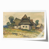 Realism Art Print – Village Motif by Zolo Palugyay | Rustic Countryside Scene