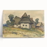Realism Art Print – Village Motif by Zolo Palugyay | Rustic Countryside Scene
