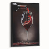 Elegant Wine Pour - Framed Kitchen Prints for Sophisticated Decor