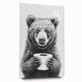 Bathroom Canvas Art - Bear Holding Toilet Paper