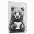 Bathroom Canvas Art - Bear Holding Toilet Paper