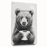 Bathroom Canvas Art - Bear Holding Toilet Paper
