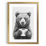 Bathroom Canvas Art - Bear Holding Toilet Paper