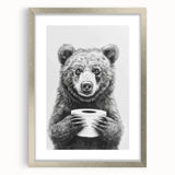 Bathroom Canvas Art - Bear Holding Toilet Paper