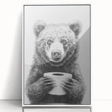 Bathroom Canvas Art - Bear Holding Toilet Paper