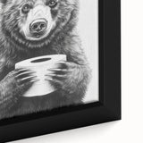 Bathroom Canvas Art - Bear Holding Toilet Paper