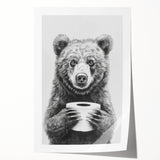 Bathroom Canvas Art - Bear Holding Toilet Paper