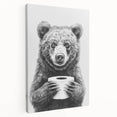 Bathroom Canvas Art - Bear Holding Toilet Paper