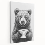 Bathroom Canvas Art - Bear Holding Toilet Paper
