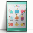 2D Shapes Kids Educational Wall Art – Learning Poster