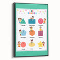 2D Shapes Kids Educational Wall Art – Learning Poster