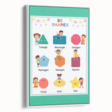 2D Shapes Kids Educational Wall Art – Learning Poster