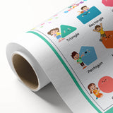 2D Shapes Kids Educational Wall Art – Learning Poster