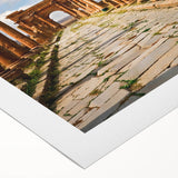 Art Deco poster of an Algerian landscape with muted earth tones on rolled canvas, suitable for dining room decor.