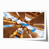 Extra large rolled print depicting an abstract African scenery in muted earth tones, ideal for art wall dining room.