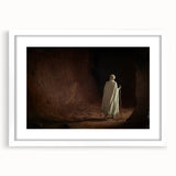 Extra large wall art featuring abstract depiction of Ethiopian scenery in textured tones of earth and sky.