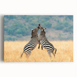 Black and white photo of African savannah on large stretched canvas, suitable for kitchen art.
