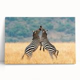 Large black and white stretched canvas of African scenery, ideal for kitchen wall art or bedroom ambiance.
