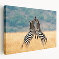 Large canvas print depicting a serene Kenyan landscape in earth tones, suitable for kitchen wall art.