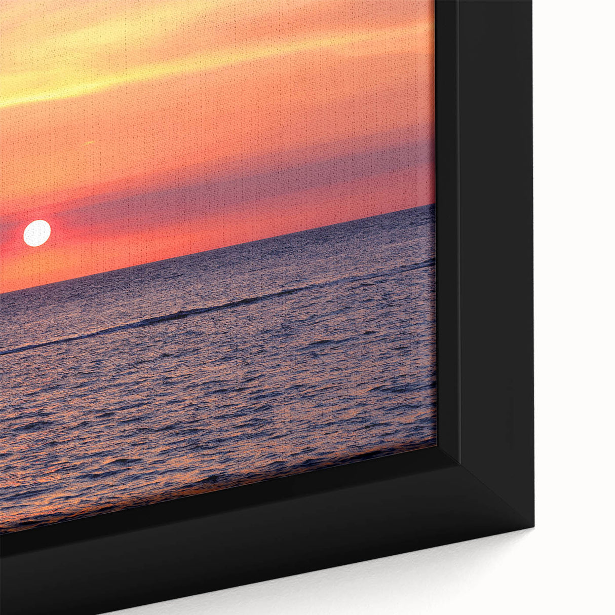 Extra large framed canvas featuring a textured, colorful African landscape in predominantly black tones.