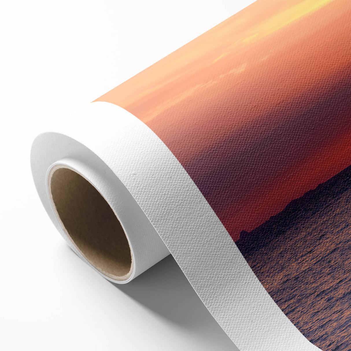 Art deco poster featuring a Madagascar landscape in muted earth tones on rolled canvas, ideal for nursery wall art.