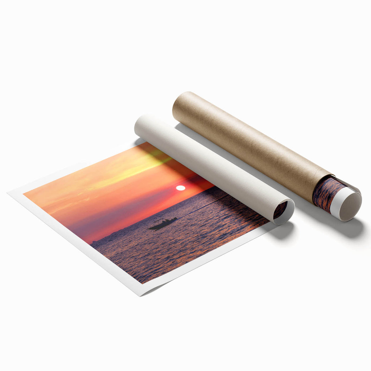 Extra large rolled canvas print featuring a scenic view of Madagascar with vibrant green foliage and earth tones.