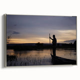 Vintage poster art featuring a colorful Mali landscape on a framed canvas, ideal for living room decor.