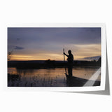 Rolled print of an African Mali landscape with muted earth tones, ideal for art wall dining room.