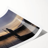 Extra large wall art featuring line art flowers in muted earth tones on a rolled canvas.