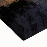 Large art depicting a black and white landscape of Mali on stretched canvas, ideal for bedroom wall decor.