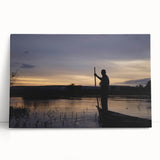 Large black and white canvas print of African scenery, ideal for kitchen wall art or bedroom ambiance.